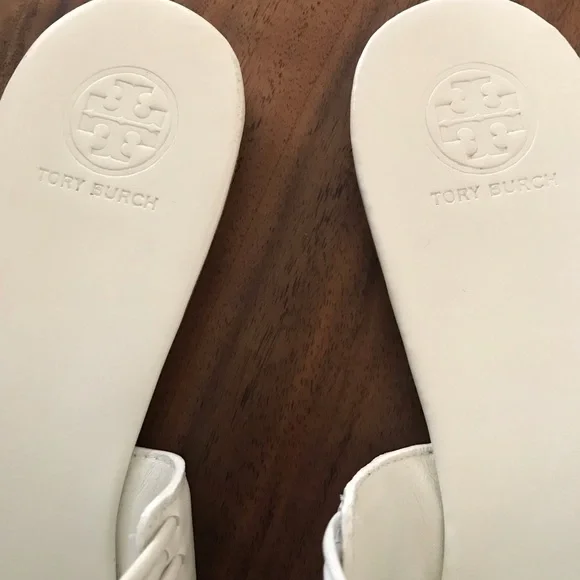 Tory Burch White Strappy Pointed Toe Flats - Picture 5 of 10